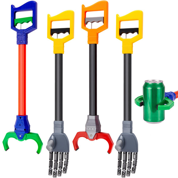 Lewtemi 4 Pcs 18 Inch Interactive Grabber Claw Toy for Kids,Red, Blue, Gray