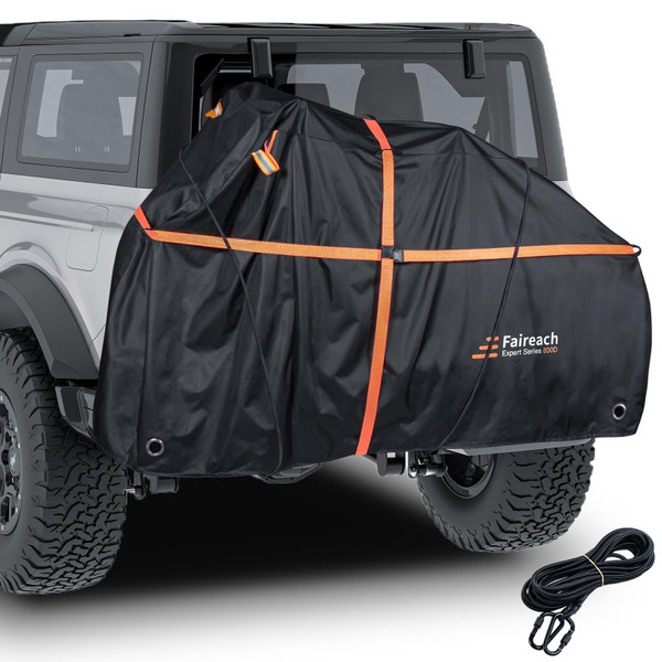 Bike Cover for Transport on Rack 2 Bikes 800D Oxford with 6m Elastic Cord