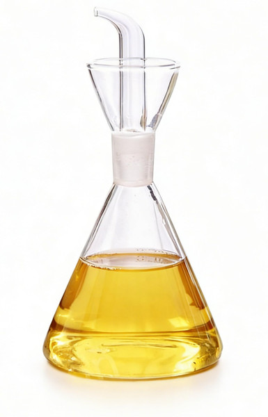 ELETON Cone Non Drip Oil Bottle for Kitchen,Vinegar Cruet,Easy Clean,12 oz