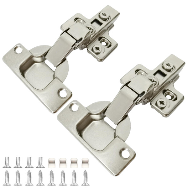 2-Pack Frameless Soft Close 40mm Cup Inset Cabinet Hinges