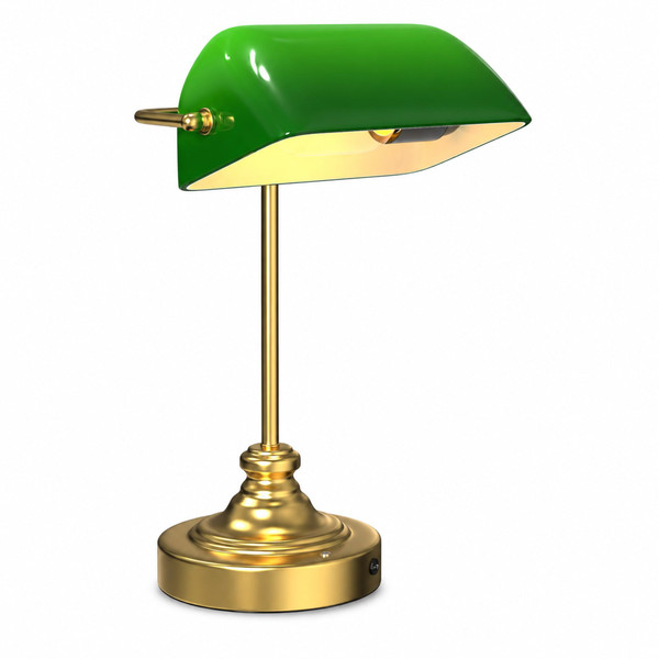 MOKOQI Cordless Bankers Lamp | Green Bankers Desk Lamp Rechargeable