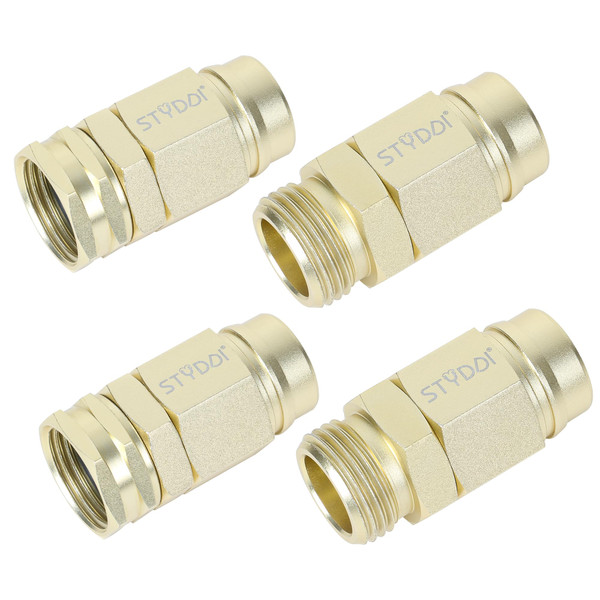 STYDDI Metal Heavy-Duty 5/8-inch Garden Hose Connector Repair Fittings, Premium Aluminum-Alloy Female and Male End-Hose Mender, 5/8" Water Hose End Coupler Replacement, 2 Set