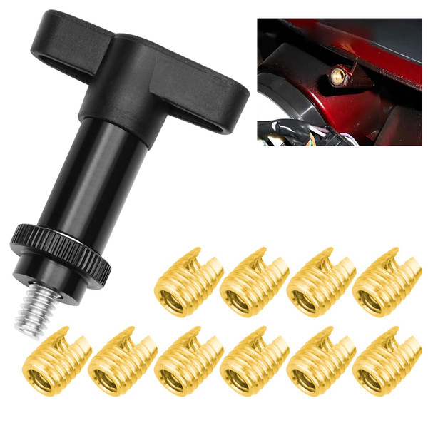 11Pcs Brass Batwing Inner Fairing Insert Repair Kit Bolt with Tool