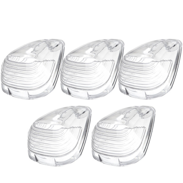ECCPP 5 Pack Clear Cab Marker Light Cab Roof Running Top Clearance Marker Covers/Lens fit for 1999-2015 for Ford F250 F350 F450 Super Duty