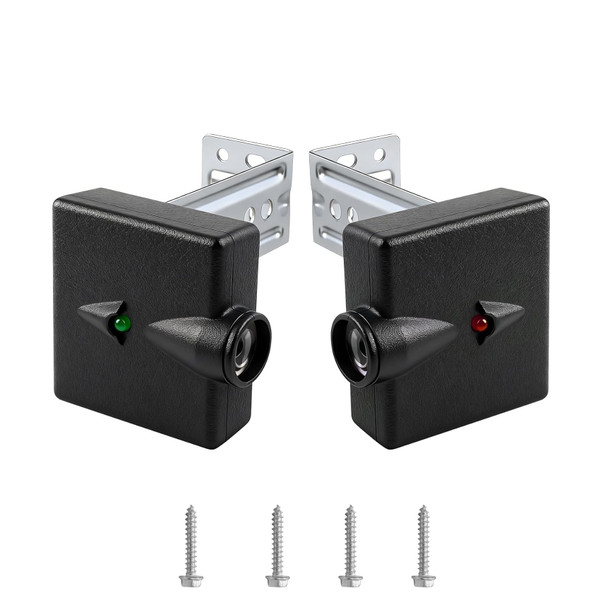 Garage Door Sensors Bracket, Replacement for Genie/Overhead Garage Door sensors, GSTB-R STB-BL Garage Sensor for Genie Garage Door Openers Manufactured After 1993，Includes Sender & Receiver & Bracket.