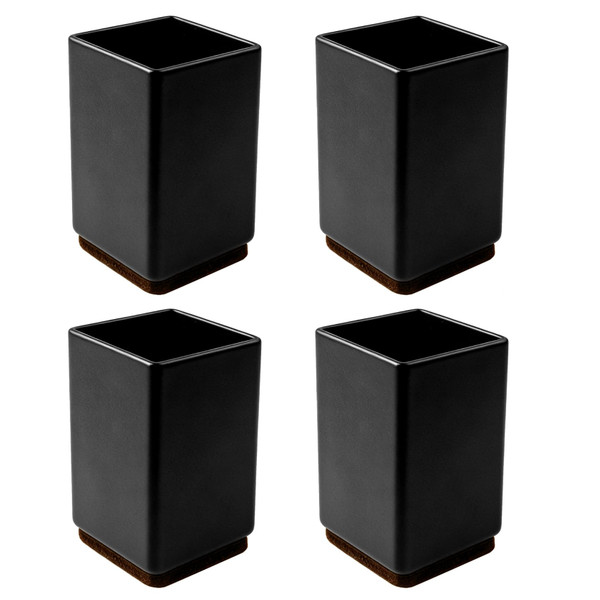 Bed Risers,2" Furniture Table Sofa Lift,Black(1.6"W-Adds 2"L),4 Pcs