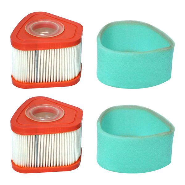 2 Pack 595853 597265 Air Filter With Pre Filter, Replace BS 597266 595853, Fits BS 115P02 115P05 123P02 123P07 123P0B 123P32 125P02 125902 Engines