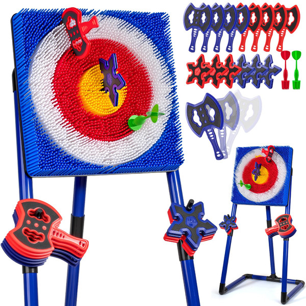 Axe Throwing Target Game for Backyard with 8 Throwing Axes Set,Indoor &Outdoor Activities for Kids,Hunting Games for Family, Birthday Gift for Boys Girl, Carnival Games