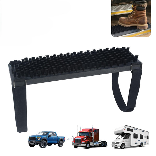 Universal Fit Boot Brush for Truck Step-11.8"*4.8" Large Boot Brush Scraper Outdoor for Truck, RV, SUV and Semis Step,Heavy Duty Boot Cleaner Brush Outdoor Perfect for Camping, Off-Road