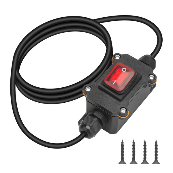 12V Inline Cord Switch, daitoku 20A DC Inline Switch 4Pin 2 Position On/Off Toggle Switches with 14AWG 4FT Wire for Outdoor