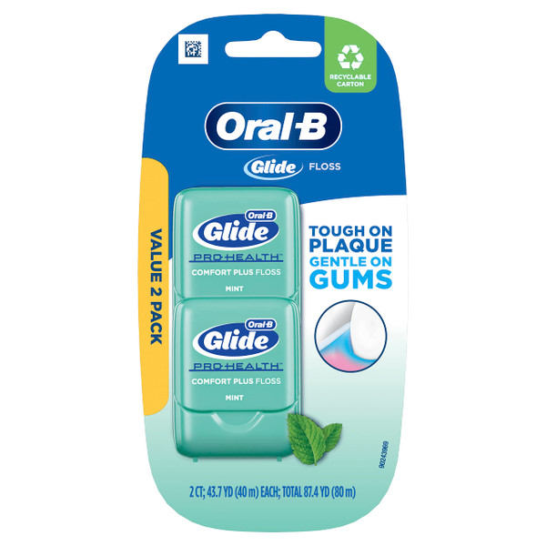 Glide Comfort Plus Dental Floss, Value 2 Pack (40m Each)