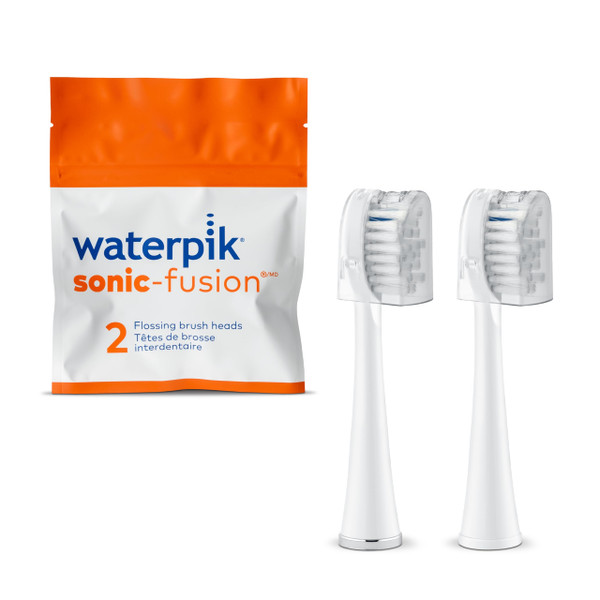 Waterpik Full Size Sonic-Fusion Replacement Brush Heads, 2 Count White