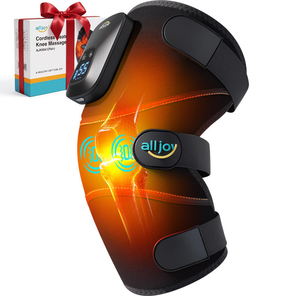 Knee Massager with Heat Red Light, Cordless Massagers for Knee Pain Relief