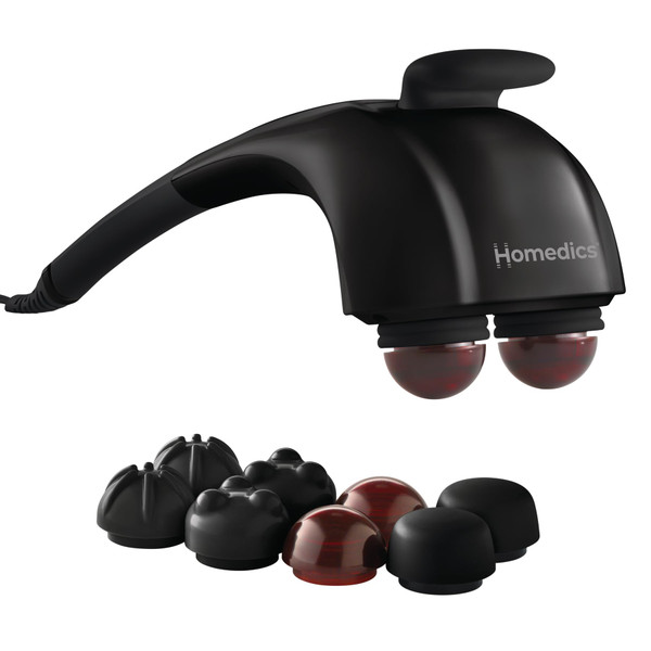Homedics Handheld Back Massager with Heat, Deep Tissue Percussion Massager