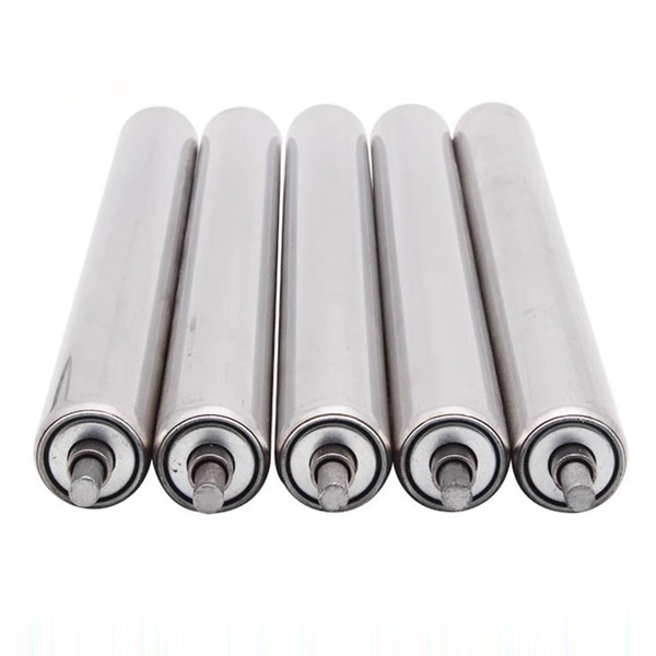 Stainless Steel Metal Rollers - 5 Pack Commercial Line Powerless Conveyor Rollers for Roller Conveyor