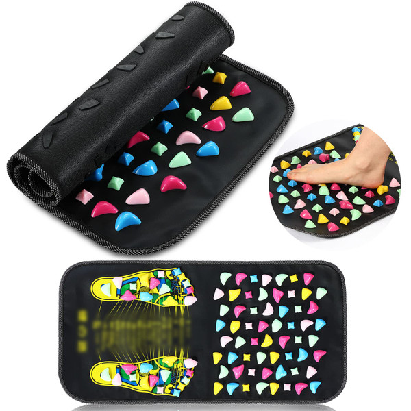 TrelaCo Foot Acupressure Massage Mat with Stones, 27.56 x 13.78 Inches