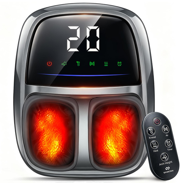 EaseZen Foot Massager with Heat for Neuropathy Plantar Fasciitis Relief