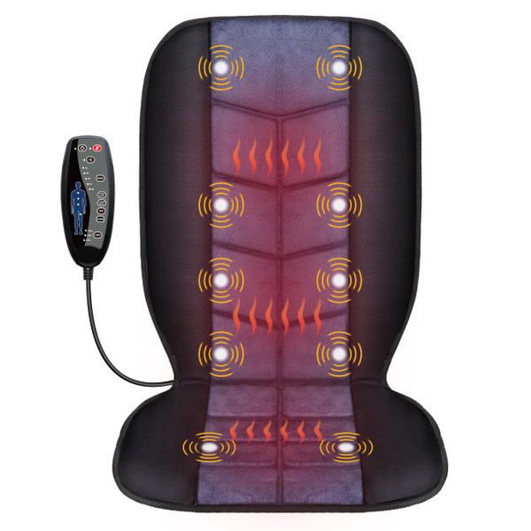 Vibration Massage Chair Pad, Back Massager with Heat, Massage Seat Cushion