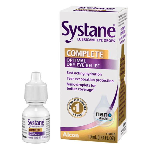 Systane Complete Lubricant Dry Eye Relief Drops, Sterile, 0.34 Fl Oz