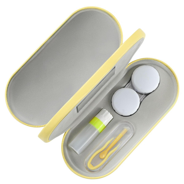 MoKo Double Eyeglass Case,Glasses and contact case 2 in 1 with Mirror