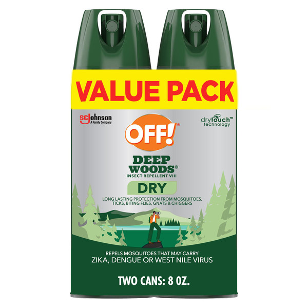 OFF! Deep Woods Dry Insect & Mosquito Repellent Bug Spray, 4 oz, (2-Pack)