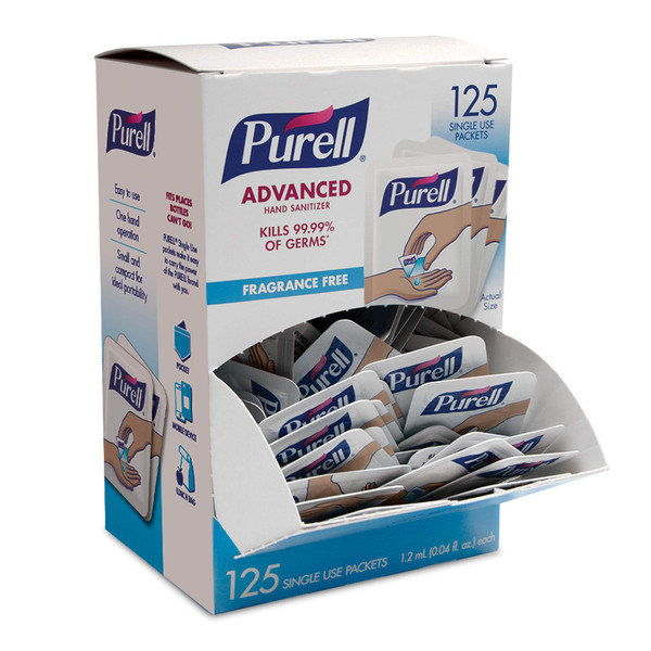 Purell Personals Hand Sanitizer Gel Travel Packets 125ct - 9620-12-125EC
