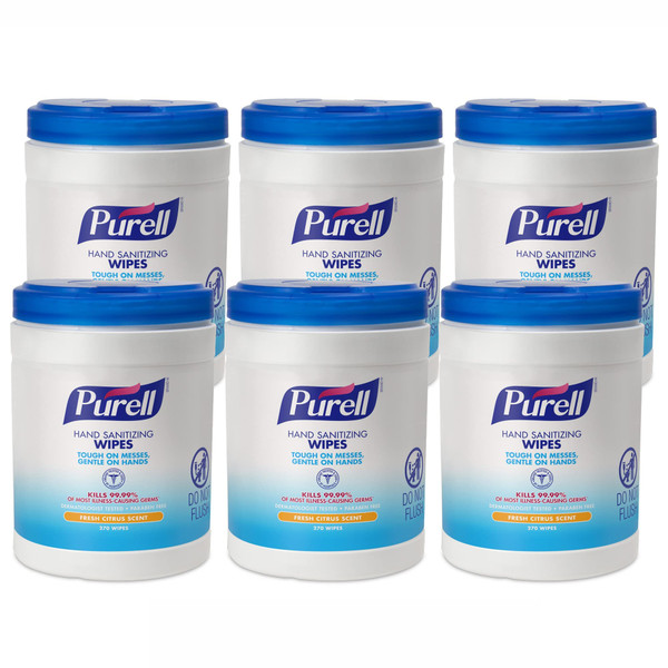 Purell Hand Sanitizing Wipes Canister, Citrus Scent, 6pk x 270ct - 9113-06