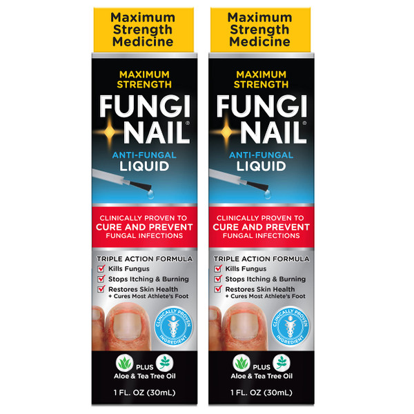 Fungi-Nail Anti-Fungal Liquid Solution, 1 Fl Oz, 2 Pack
