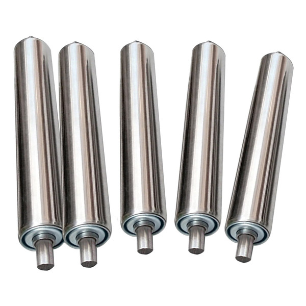 Stainless Steel Gravity Conveyor Rollers - Dia 2.4'' 2'' 1.5'' 1.3'' 1'', Commercial Replacement Unpowered Slide Roller for Mower DIY Projects(Dia 60MM/2.4 Inch,L 200MM/7.9IN)