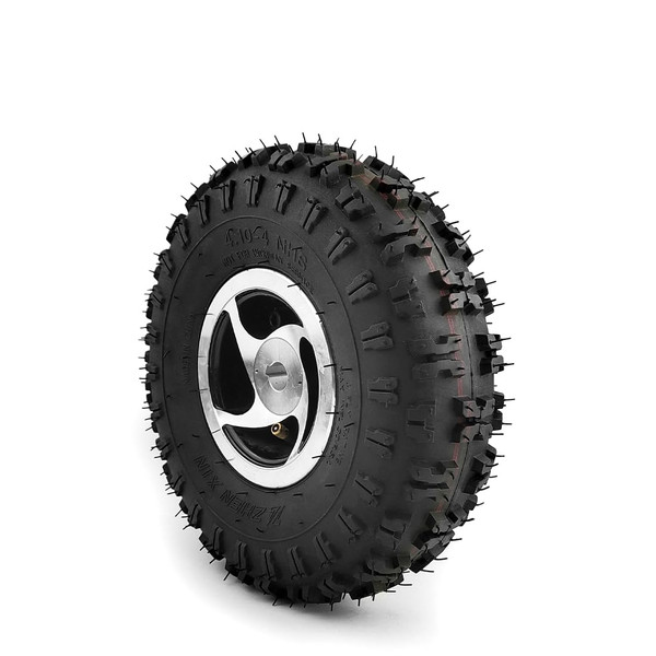 4.10-4 Pneumatic Off-road Tire 10 Inch Wheel 17mm Axle Hole For DIY Wheelchair Motor Lawnmower Trolley Cart (10 Inch Wheel)