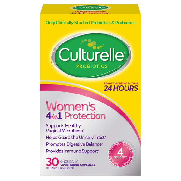 Culturelle Probiotics for Women with Prebiotics, 4-in-1 Benefits, 30 Count