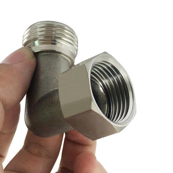 Beduan 304SS Garden Hose Elbow 90 Degree Water Hose 3/4 GHT Male to Female