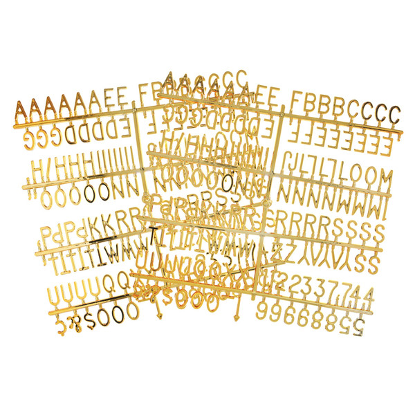 Veskaoty 3/4 Inch Letters for Felt Letter Board, 294 Pcs Refill Kit, Gold
