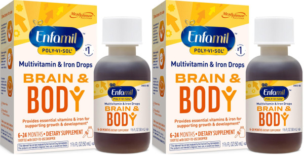 Enfamil Poly-Vi-Sol Liquid Multivitamin Supplement for babies & toddler 50ML, 2CT