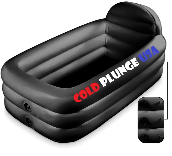 Cold Plunge USA Tub - Ice Bath - Recovery Tub - Cold Therapy - Training Tub (Black)