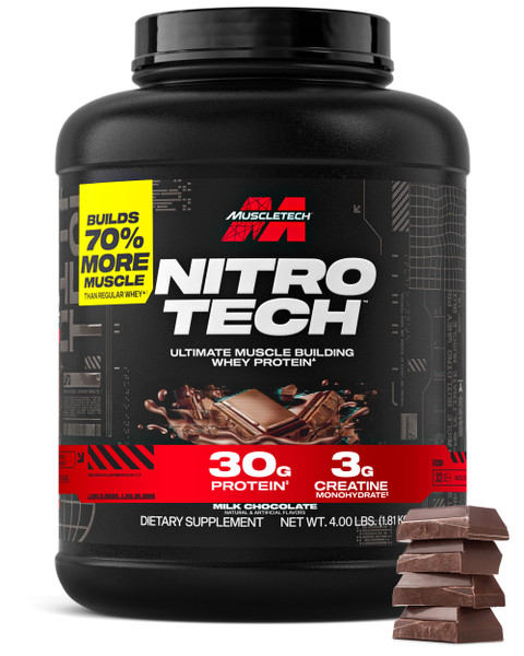 MuscleTech Whey Protein Powder (Milk Chocolate, 4LB) - 30g Protein