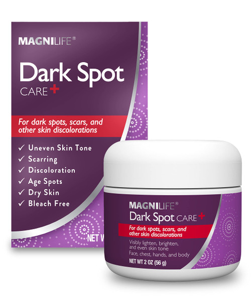 MagniLife Dark Spot Care, 2 oz, No Bleach Formula for Pigmentation, Liver Spots, Scars, Discoloration & Uneven Skin Tone, With Bearberry & Licorice Root Extract, For Face, Chest, Hands and Body
