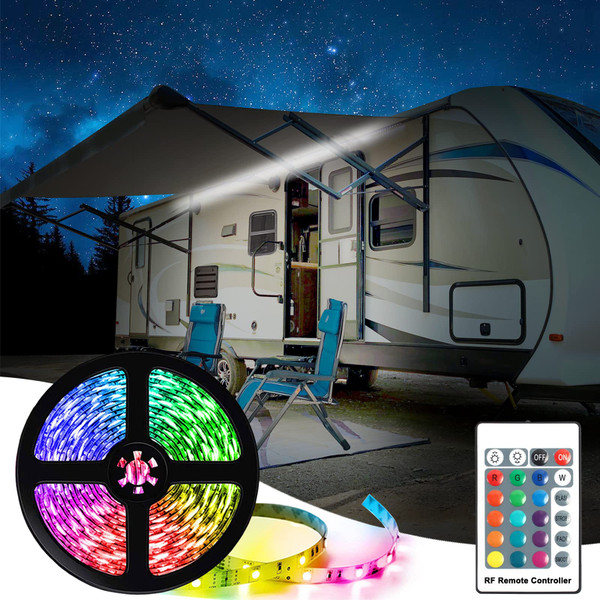 RV Awning Lights,12V 20FT Camper Awning Lights,RV Awning Led Light Strip