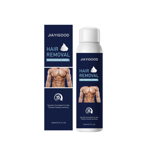 Men's Hair Removal Spray Foam for Body - Painless & Gentle Depilatory Cream with Natural Plant Extracts, Soothing Formula for Armpits, Chest, Back & Legs for All Skin Types (Style 2)