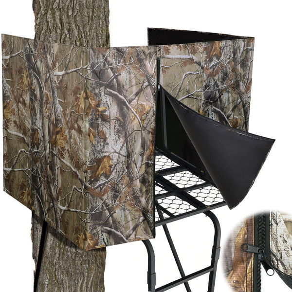 TOBWOLF Tree Stand Blind, Deer Hunting Camouflage Cover with Zipper