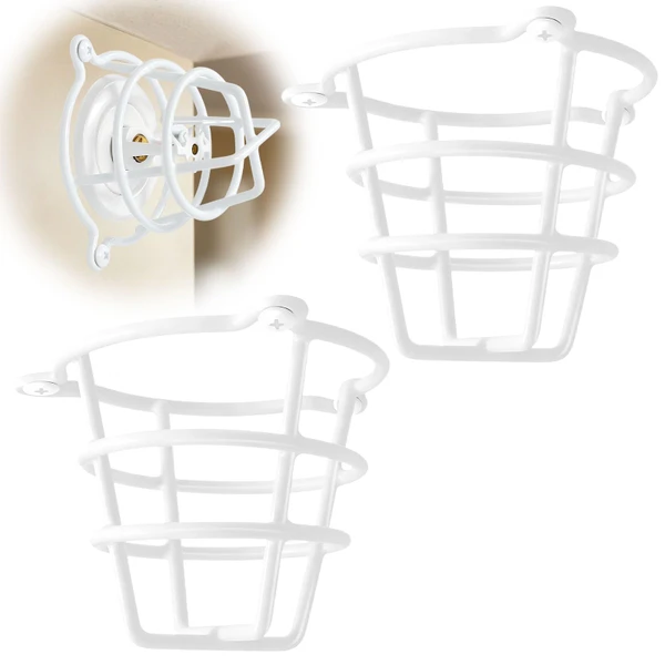 Happy Tree (2 Pack) White Fire Sprinkler Head Guard Cover Cage Protector for Both 1/2" & 3/4" Fire Head for Protecting Side Wall & Pendent Head Fire Sprinkler Covers for Ceiling