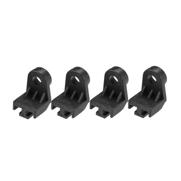 Oispyer 4PCS Electric Radiator Fan Mounting Kit, L Shape Fan Bracket Feet Mounts Legs Install Tabs Universal Plastic Vehicle Engine Radiators Intercooler Cooling Fan Mount Tab
