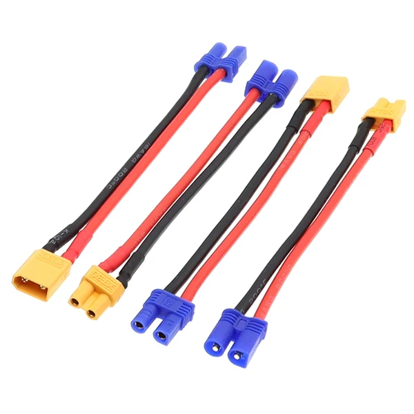 Treehobby 4PCS Male EC2 to Female XT30 and Male XT30 to Female EC2 Adapter Cable (16AWG10cm)