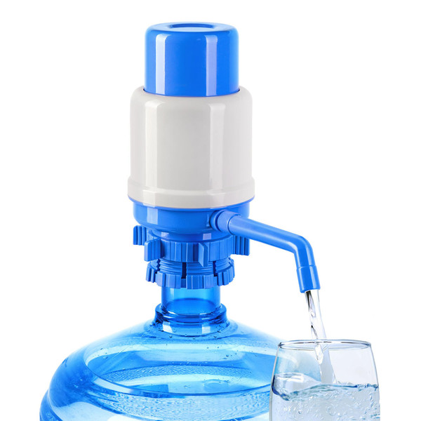 HotFrost Manual Water Pump for 5 Gallon Jug & Bottle – Non-Electric 5 Gallon Water Dispenser, Universal Hand Pump with 3 Adjustable Tubes, 53mm Screw Top Adapter, Spout Cap & Cleaning Brush, BPA-Free