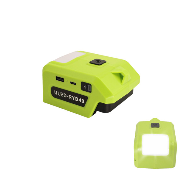 aeobdai Battery Adapter Compatible with Ryobi 40V Power Converter with USB and Type C Charging Interface for Phone Charging