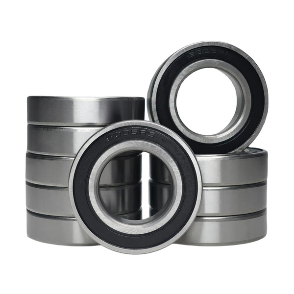 10 PCS 6006-2RS Double Rubber Seal Bearings 30x55x13mm, Pre-Lubricated and Stable Performance and Cost Effective, Deep Groove Ball Bearings. (6006 -RS)