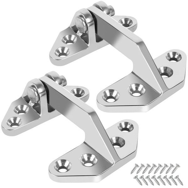 316 Stainless Steel Boat Hatch Hinges,3.62inchx 2.87inch (92 X 73 mm) Polished Marine Hinge,Marine Boat Hatch Heavy Duty Hinges with Screws,for Boats, Yachts, Doors, Deck,Windows, Cabinets (2 Pack)