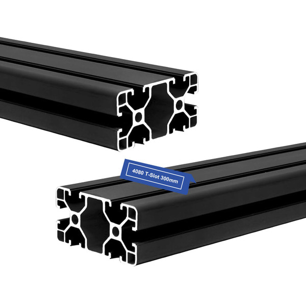 SeekLiny 2 Pack 4080 T Slot Aluminum Extrusion 300mm Black