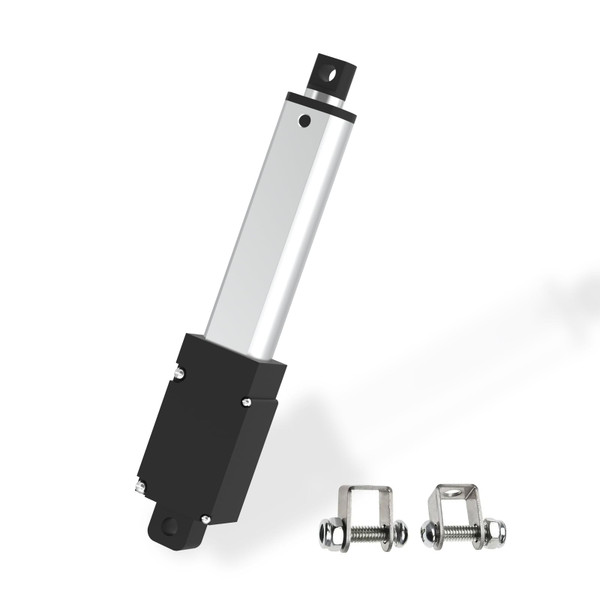 Juyancao 125mm 40N Mini Electric Linear Actuator 5 Inch Linear Motion Actuator 12V Actuators with Brackets for Cabinets, Robotics, Home Automation, Window Opener