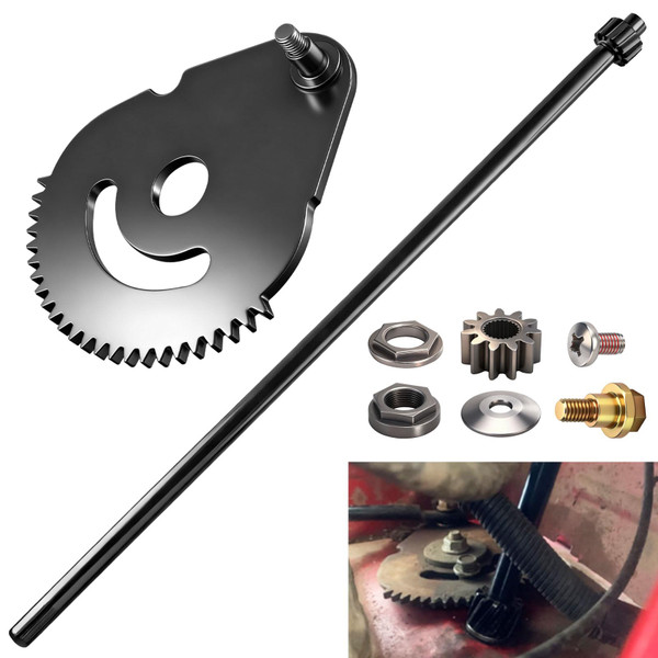 938-05078 Steering Shaft 5/8 And 617-04094 Sector Gear Kit for MTD Troy Bilt With 948-0389 710-1309 Steering Rod Cap, Screw & 941-0656A 741-0656A Pinion Gear & Bushing,941-04124 Hex Flange Bearing